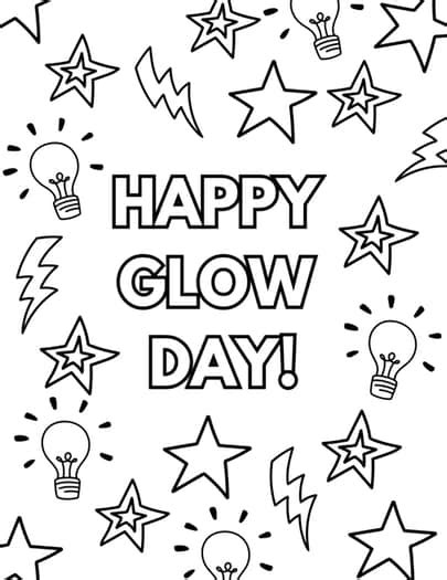 Glow Day Coloring Shee