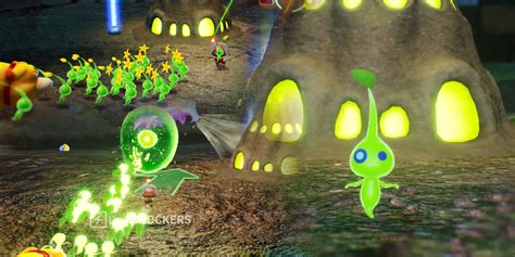 1 Glow Pikmin. Possibly the most unique of all the Pikmin, these ghostly-looking green guys are the main characters of a special mode in Pikmin 4. In this game, you can participate in nighttime expeditions, where you will discover Lumiknolls, sandy towers with a glowing core. These are the homes to Glow Pikmin.. 
