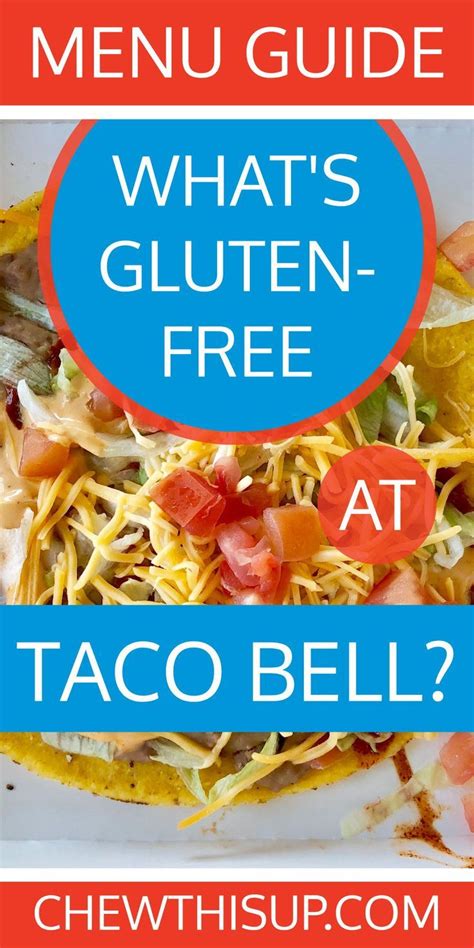 Gluten free food at taco bell. Responsible Disclosure. Do Not Sell or Share My Personal Information. At participating U.S. Taco Bell® locations. Contact restaurant for prices, hours & participation, which vary. Tax extra. 2,000 calories a day used for general nutrition advice, but calorie needs vary. Additional nutrition information available upon request. 