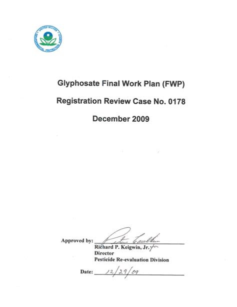 Glyphosate Registration Review; Draft Endangered Species Act …