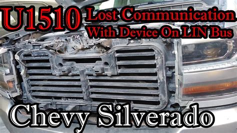 Gm code u1510. U1510 code, 2017 silverado 4.3l replaced active grill shutter, still non active, all wiring seems to be in tact, oms out fine. Try commanding with scanner and it does nothing but computer shows comman … read more 