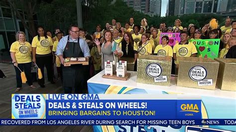 Gma deals and steals on wheels. By GMA Team. August 04, 2022, 2:14 am. Tory Johnson has exclusive "GMA" Deals and Steals for on-the-go. You can score big savings on products from brands such as Brouk & Co., Born Shoes and many more. The deals start at just $5 and are up to 62% off. Find all of Tory's Deals and Steals on her website, GMADeals.com. Deal details: 1. 