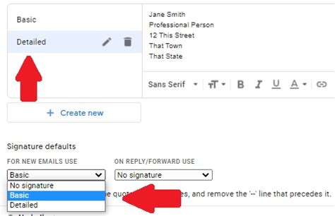 Gmail change signature. Sometimes Gmail doesn't correctly display formatted text in a signature. Try removing the formatting: Open Gmail. In the top right, click Settings See all settings. In the Signature section, select your signature. Click Remove formatting . A signature image that's too large can also cause this issue. 