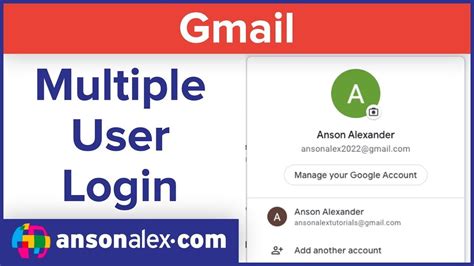 Gmail login different user temporary.  Learn how to add, switch and remove mu...