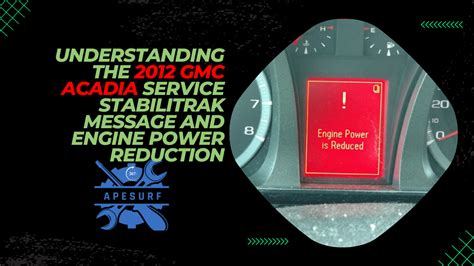 Gmc acadia service stabilitrak engine power reduced. .  <a href=https:/...