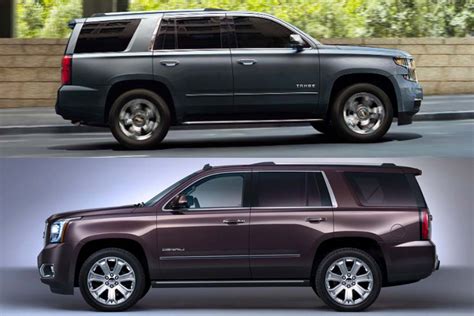 Gmc yukon vs chevy tahoe. April 30th, 2021. Goliath vs. Goliath results in a near tie. Expedition offers higher tow ratings and more horsepower. Tahoe provides smoother ride and newer tech. The 2021 Chevrolet Tahoe and ... 