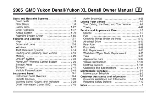 Gmc yukon xl 2005 owners manual. - Elemente der theorie der funktionen einer complexen veranderlichen grosse.