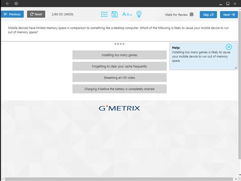 Gmetrix domain 2 post assessment answers. Things To Know About Gmetrix domain 2 post assessment answers. 