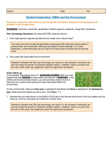View SBI3U1-GMOSEnvironmentSE.pdf from BIO SBI3U at Seneca College. Na