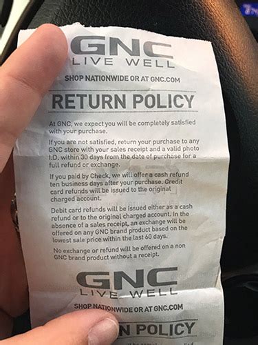 Gnc return policy. Jan 10, 2021 · To obtain a copy of these Official Rules or a list of winners via mail, send a self- addressed, stamped envelope to: GNC Holdings LLC, 75 Hopper Place Suite 501, Pittsburgh, PA 15222. Attention: GHOST HYDRATION X GNC GIVEAWAY. SPONSOR: GNC Holdings LLC, 75 Hopper Place Suite 501, Pittsburgh, PA 15222. 
