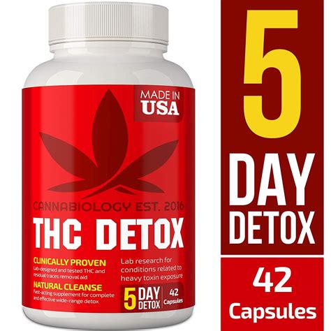 ToxinRid 5 Day Detox Kit. Tailored for light users, the ToxinRid 5 Day Detox Kit offers a complete solution to remove all THC from the system in just 5 days. Priced at $109.95, it comes with a money-back guarantee from the manufacturer if the product doesn’t work as expected.. 