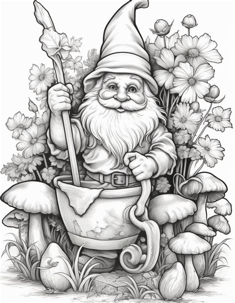 Gnome Coloring Book