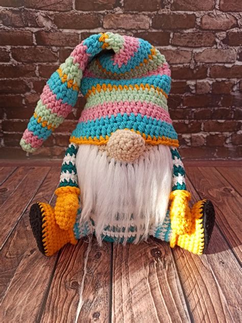 Gnome Crochet Pattern Spring Big Gnome Crochet Pattern Etsy