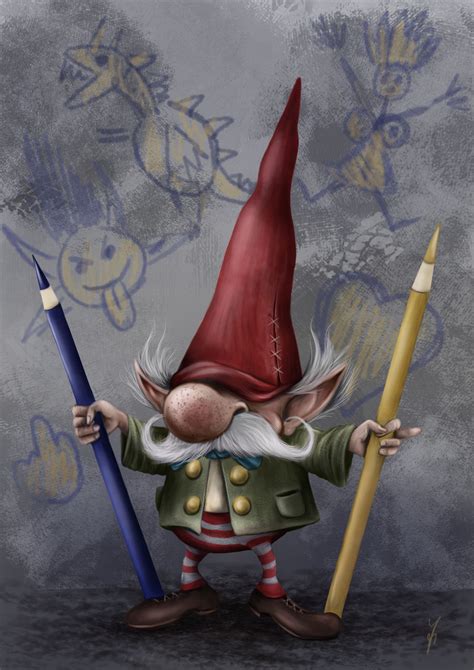 Gnome Drawing Realistic