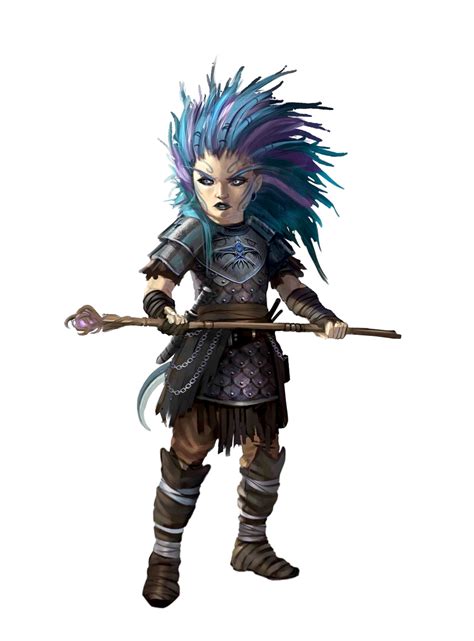 She's about six feet tall but raise by gnomes, so kinda quirky, brightly dyed hair and all cuz that's just how "normal" people look. Paladin of Erastil, and she considers the Pathfinder Society her family. There's so many people with troubled backstories in the Society that just need a bit of mothering.. 