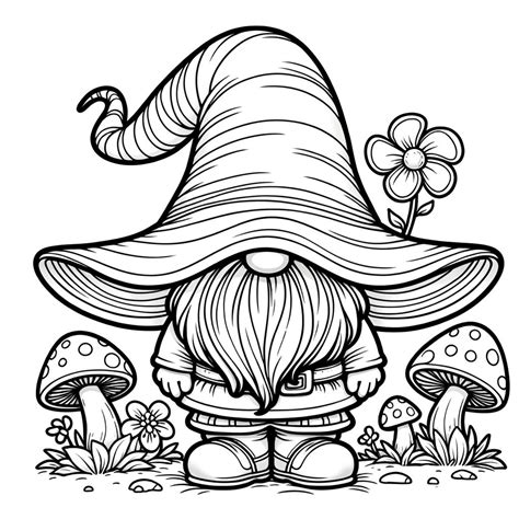 Gnomes Coloring Page