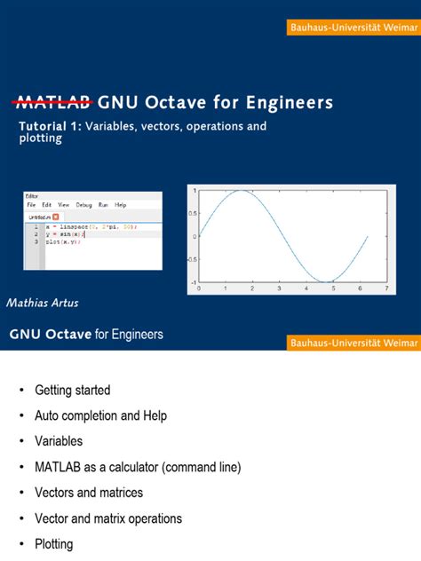 Gnu octave tutorial for beginners.  If the coefficient matrix is singular, Octave will print a ...