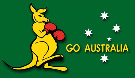 Go Australia Flag (Boxing Kangaroo) - shop.flagshop.com