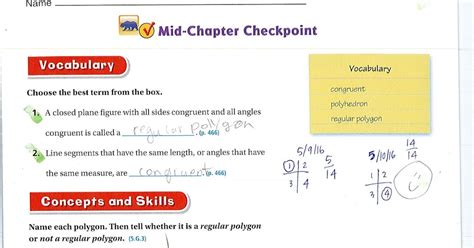Go Math Grade 5 Chapter 11 Mid Chapter Checkpoint Answer Key M.I.A