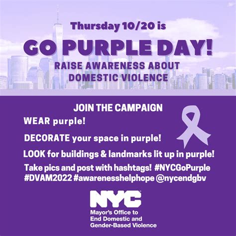 Go Purple Day 2024 - Stop Domestic Violence - YouTube