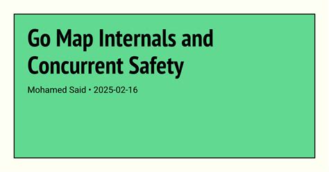 Go concurrent map.  Nov 3, 2023 · The map-based implementation is a good altern...