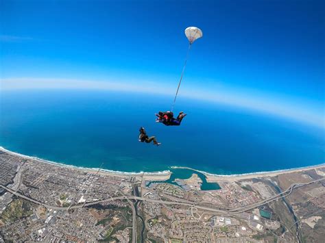 Go jump oceanside. We also provide several courses to help skydivers of all levels hone their skills in canopy handling, 4-way formation, and free flying, among others. To learn more about our courses or to schedule a skydive, please call (877) THE-JUMP or (951) 245-9939. We can’t wait for you to experience Skydive Elsinore! 