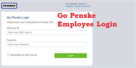 Go penske employee login. Email or Phone Number . Sign in Need help signing in?. New User? Register 