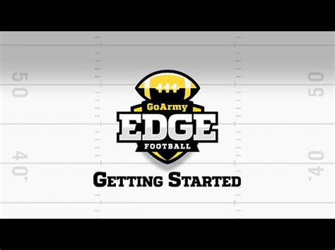 GoArmy Edge Football - Getting Started - YouTube