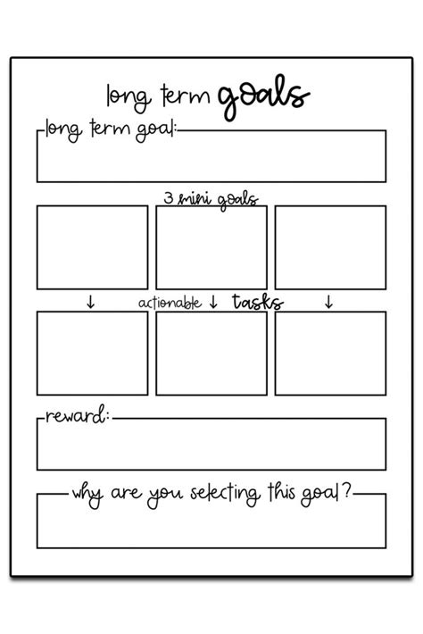 Goal Setting Worksheet Example 1 Mom Envy