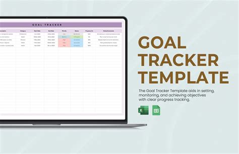 Goal Tracker Template in Excel, Google Sheets Download