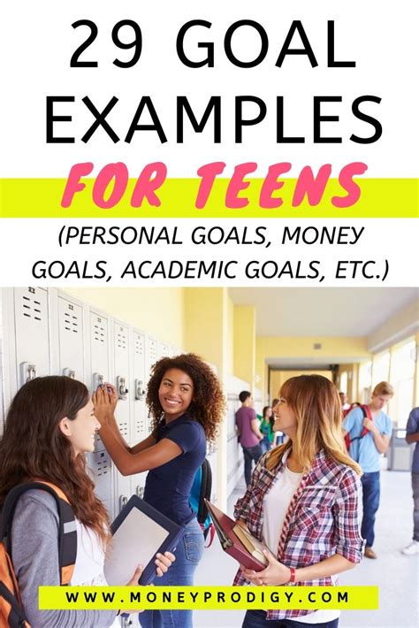 Goal high school. Each of these is pretty cool, so you can’t go wrong with whatever you pick. 31. Learn one new fact a day. 32. Meet with School Counselors – These are the people who will help you make and achieve your goals; listen to them, but also yourself. 33. Get Straight As – This is a broad goal, something to strive for. 