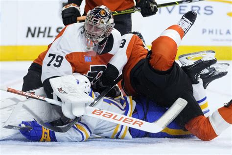 Goaltender Hart leaves Flyers game early after what appeared to be a lower body injury