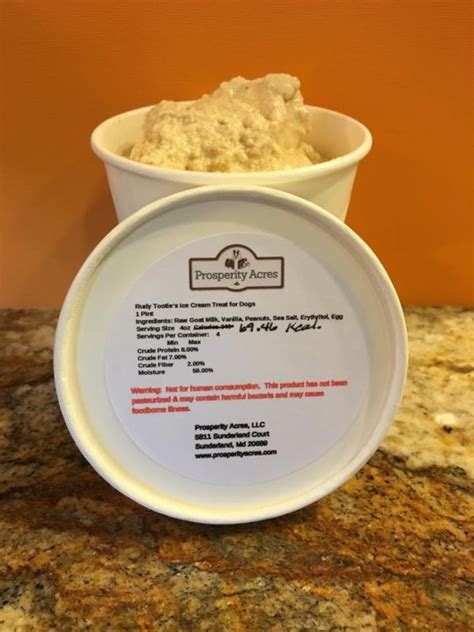 Goat Milk Ice Cream for dogs: - Prosperity Acres