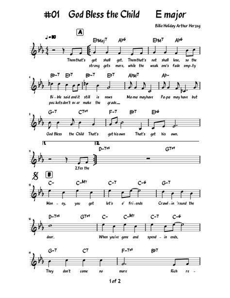 God Bless The Child - Musescore.com