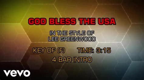 God Bless The U.S.A. Karaoke - Lee Greenwood