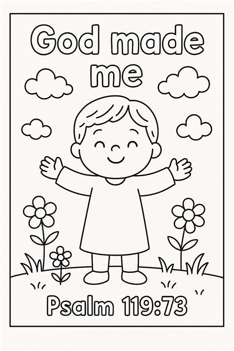God Made Me Coloring Shee