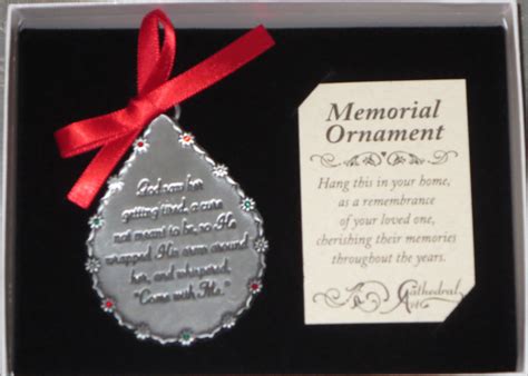 God Saw Her Getting Tired, Memorial Pewter Ornament