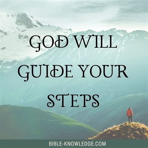 God Will Guide Your Steps in this Life - Bible Knowledge