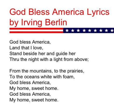 God bless america lyrics. Things To Know About God bless america lyrics. 