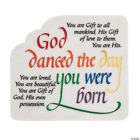 Item # 10668. Give them the perfect baby keepsake with our God Danced The Day You Were Born Personalized Keepsake! We will skillfully personalize this unique piece with baby's birth date and full name, creating a lasting and loving gift they will treasure today and always. Once you enter their birth date ( including any year ), the month with ...