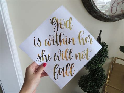 God is Within Her She Will Not Fall Graduation Cap Topper - Etsy