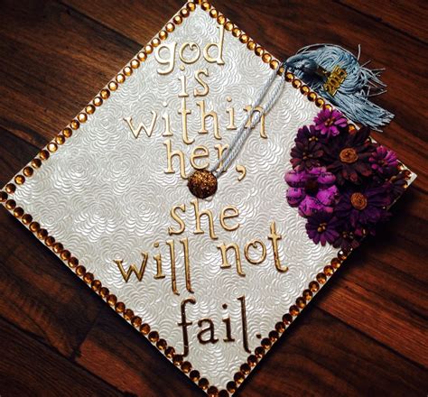 God is within her she will not fail graduation cap. Check out our god is within her she will not fail grad cap topper selection for the very best in unique or custom, handmade pieces from our hats & caps shops. 