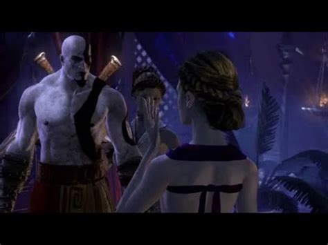 There's a sex mini game where Kratos entertains multiple whores in a brothel. Nothing explicit is shown except some frontal nudity and sexual moaning from the prostitutes where the player must hit successfully a series of buttons to entertain them. Overall the game has strong nudity depiction and one sequence of sex activity.