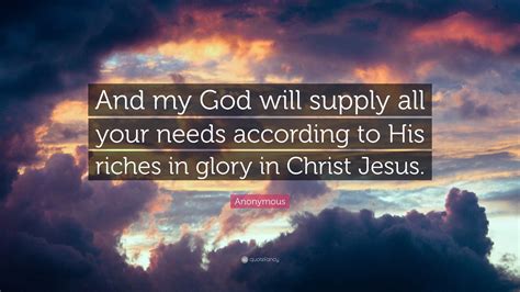 God will supply all your needs. Things To Know About God will supply all your needs. 