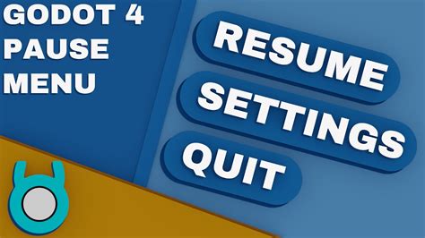 Godot main menu.  The pause screen will be upgraded in the next part t...