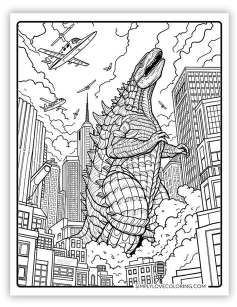 Godzilla Coloring Pages 2024