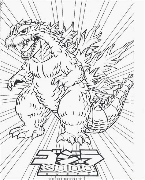 Godzilla Free Coloring Pages