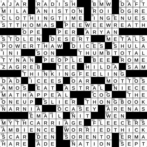 Recent usage in crossword puzzles: LA Times - Sept. 29, 2023; Br