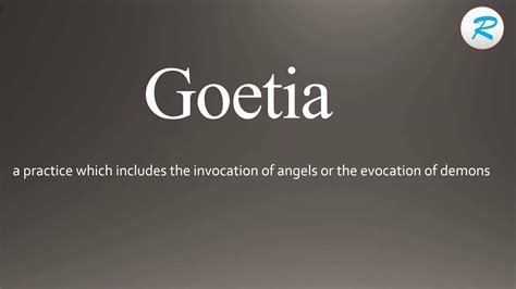 Goetia pronunciation. Things To Know About Goetia pronunciation. 