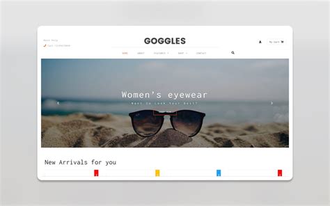 Goggles An Ecommerce Bootstrap Responsive Web Template Best Free Html Css Templates